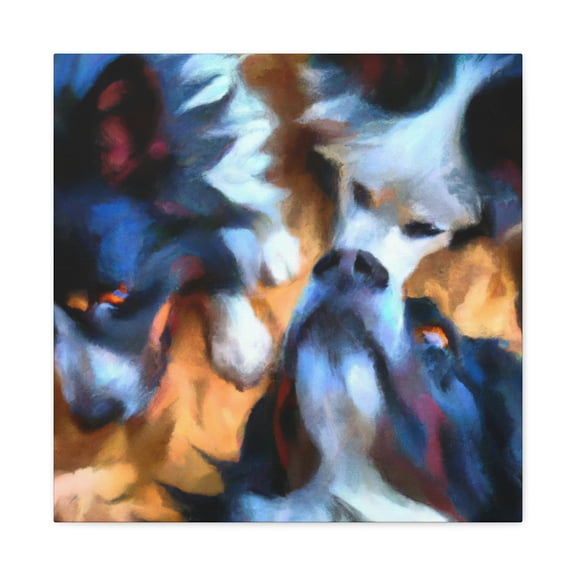 Border Collie Expressionism - Canvas