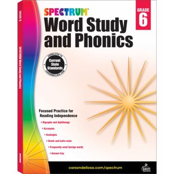 Pre-Owned Spectrum Word Study and Phonics, Grade 6 (Paperback) 9781483811871