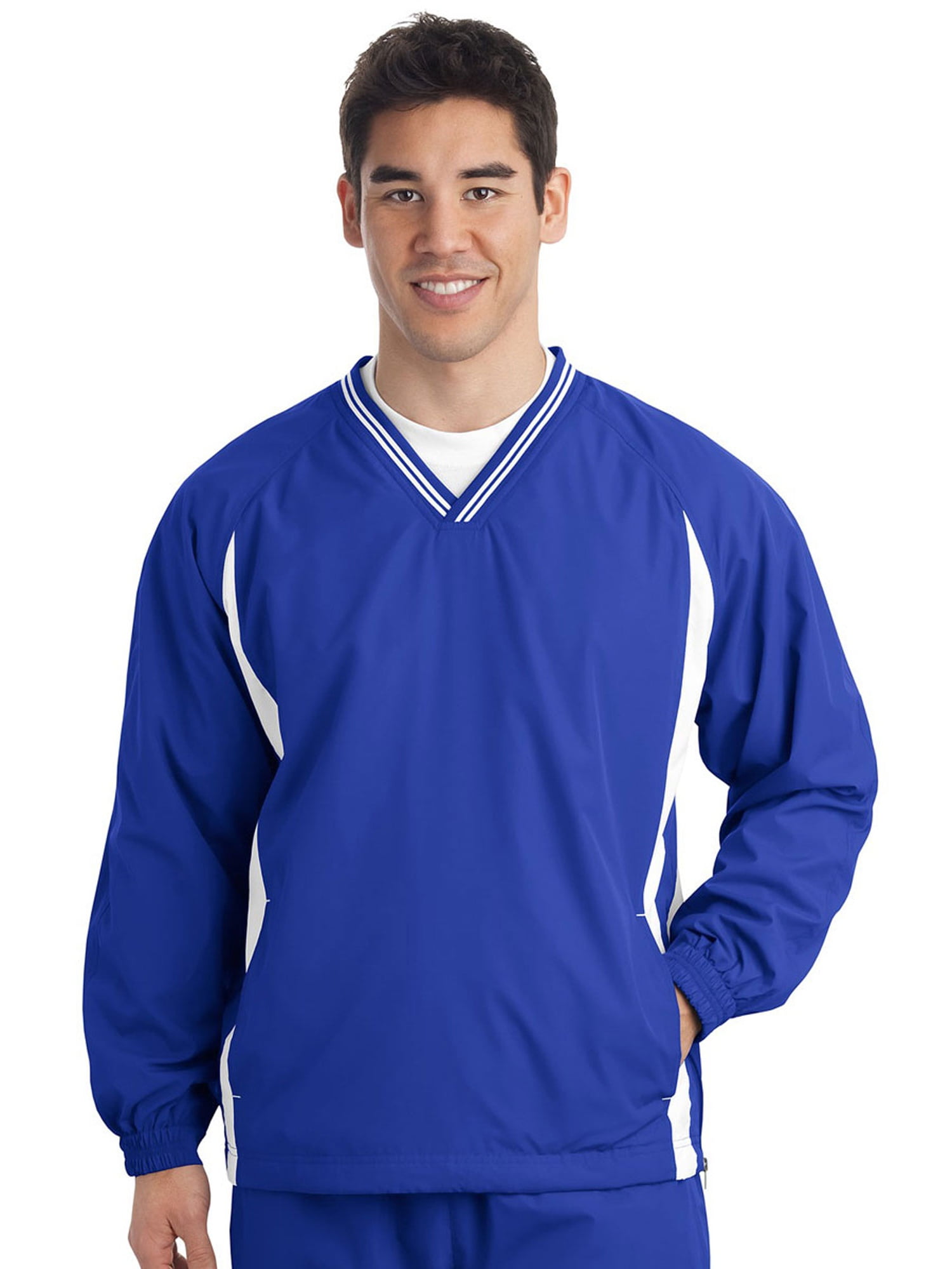 Download Sport-Tek - Sport-Tek Men's Tipped V-Neck Raglan Wind ...