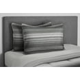 thumbnail image 2 of Mainstays Gray Stripe 8 Piece Bed in a Bag Comforter Set With Sheets, Full, 2 of 6