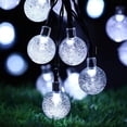 thumbnail image 1 of Lámpara de bola de cristal de cadena de luz de bola de jardín solar LED Decoración de festival al aire libre Bombilla de luces de fiesta ER, 1 of 3