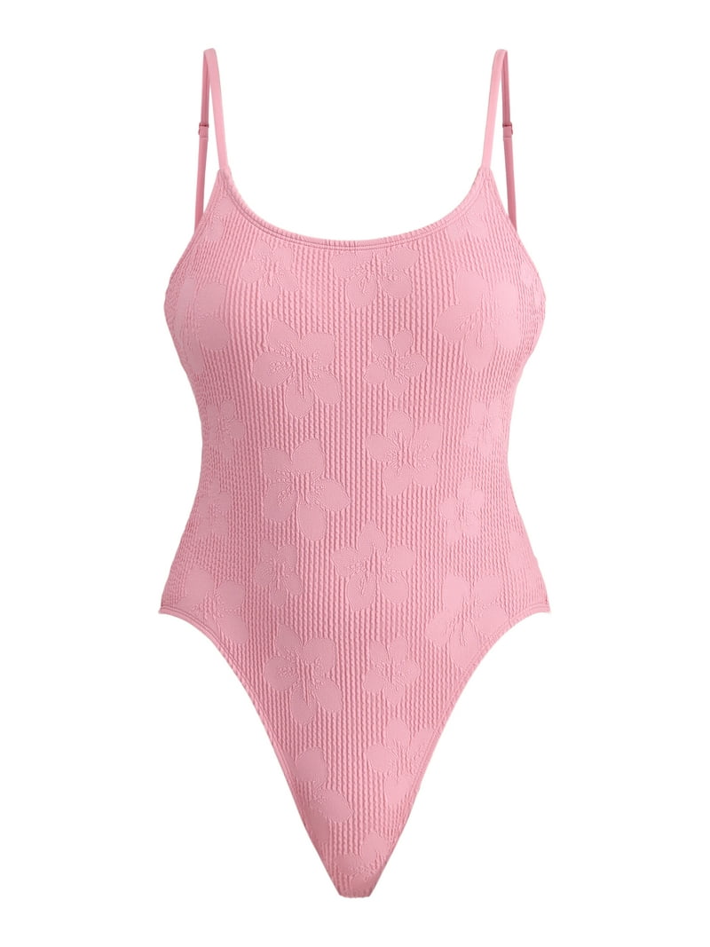 No Boundaries Women's Hibiscus One Piece Monokini, Sizes XXS-XL
