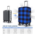 thumbnail image 6 of Balery Buffalo Plaid Blue Black Luggage Cover Protector, Scratch And Dirt Resistant, Fits 18-32 Inch Luggage -, 6 of 9