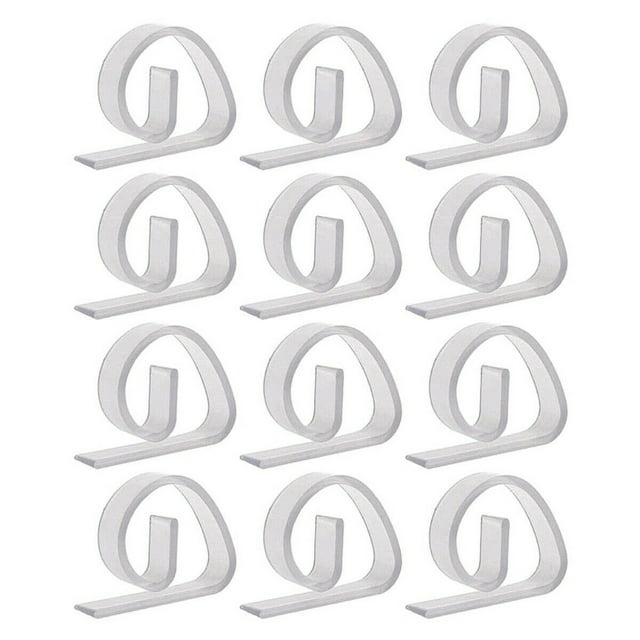 JJKBVCLO 12PCS Tablecloth Fixing Clips Portable Durable Transparent Plastic ABS Table Skirt Tablecloth Fixer