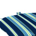 thumbnail image 4 of Jordan Manufacturing 16" x 18" Sullivan Parisian Blue Stripe Rectangular Outdoor Chair Pad Seat Cushion with Ties and Hanger Loop (2 Pack), 4 of 10
