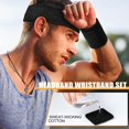 thumbnail image 3 of 42 Pieces Sweatbands Set Including 14 Pieces Sports Headbands And 28 Pieces Wristbands Cotton, 3 of 5