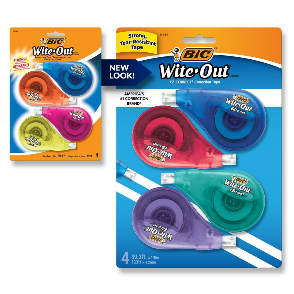 Bic Wite Out Brand Ez Correct Correction Tape White Tape Applies Dry