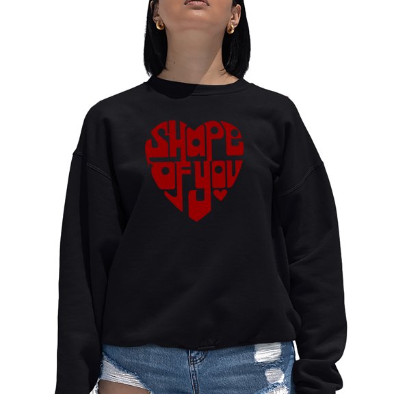 Women's Word Art Crewneck Sweatshirt - Shape of You