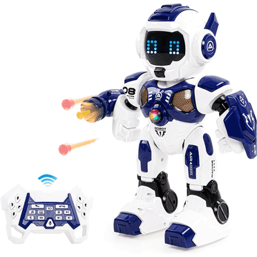 Lvelia RC Robot for Kids,Programmable Remote Control Smart Walking Dancing Robot Toy with LED Eyes,Volume Control for Age 3-14 Year Old Boys Girls Birthday Gift Present
