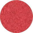 thumbnail image 1 of Ahgly Company Machine Washable Indoor Round Transitional Red Area Rugs, 4' Round, 1 of 7