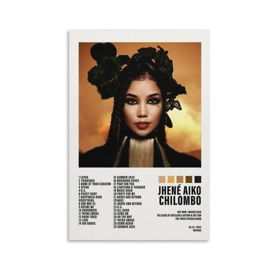 Jhene Aiko Chilombo 3 Canvas Poster Bedroom Decoration Landscape Office Valentine's Birthday Gift
