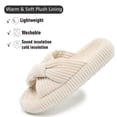thumbnail image 3 of Northblanc Slippers for Women Memory Foam House Bedroom Corduroy Bow Crossbands Slipper Shoes Comfy Trendy Gift Slippers, 3 of 9