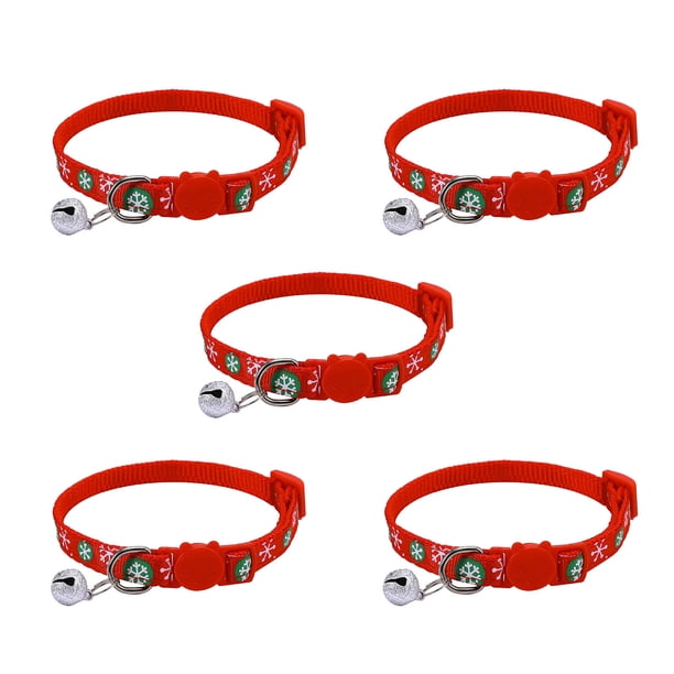 Collar Para Gatos/Perros Con Cascabel Para Acción De Gracias, 5 Unidades, Con Cierre De Seguridad Para Otoño, Navidad Y Otoño, Suave Y Ajustable, Con Hebilla De Liberación.