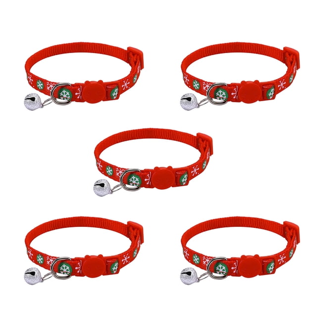 Collar Para Gatos/Perros Con Cascabel Para Acción De Gracias, 5 Unidades, Con Cierre De Seguridad Para Otoño, Navidad Y Otoño, Suave Y Ajustable, Con Hebilla De Liberación.