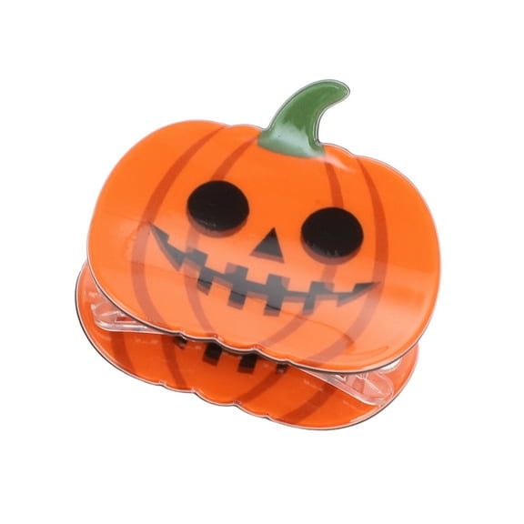Vocoste 1 Pc Halloween Pumpkin-cute Hair Clips for Women 2.36" Length Black Orange