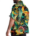 thumbnail image 3 of Note Men's Short Sleeve Beach Button Down Casual Printed Summer Shirts - Unisex, 3 of 6