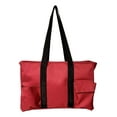 thumbnail image 5 of Solid Color Zipper Top Organizing Game Day Tote Diaper Bag Weekender Tailgate Can Be Personalized (Blank - Magenta), 5 of 5