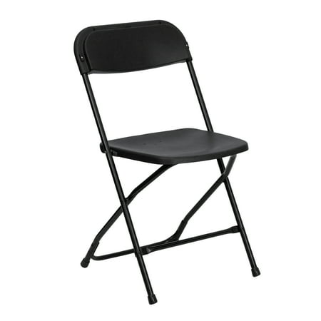 Flash Furniture (1-Pack) HERCULES Series Premium Plastic Folding Chair, (Best Way To Store Folding Chairs)