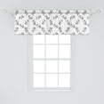 thumbnail image 2 of Ambesonne Goat Window Valance, Sketch Mountain Goats Pattern, 54" X 18", White and Charcoal Grey, 2 of 3