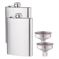 thumbnail image 1 of Hip Flask X2 de Acero Inoxidable 304 de 8 Onzas con Embudo: Juego de A Prueba de Fugas, Elegante y Portátil para Hombres y Mujeres, 1 of 7