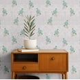 thumbnail image 2 of S4Sassy Rose Motif Wallpaper - Green Wall Covering, 25" x 240" Self-Adhesive Vinyl Walls Paper, Walls Wrap, Easy DIY Wall Covering For Farmhouse Bedroom, Living Room, Cabinets, Living Spaces, 2 of 9