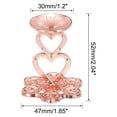 thumbnail image 2 of Crystal Ball Display Holder Heart Shaped Egg Stand Display 1.2 Inch Rose Gold, 2 of 5