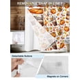 thumbnail image 3 of No Hook Cloth Fabric Shower Curtain with Snap in Liner, Orange Pumpkin Fall Waterproof Shower Curtains Set with See Through Top Window, Thanksgiving Coffee Rustic Berry Bath Curtains Shower 72"x84", 3 of 6