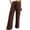 Brown, variant on Women's Straight Leg Pants All Season loose fit straight fit drawstring waist solid color with pockets casual Green XL