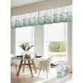 thumbnail image 2 of Blue Flowers Window Valance, Green Leaves Grass Spring Plant Farmhouse 2 Pack Decorative Curtain for Small Windows, Light Filtering Valance with 3” Rod Pocket, 60"W x 18"L, 2 of 9