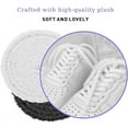thumbnail image 4 of Tutuviw 2 Pairs Flat Fuzzy Shoe Laces for Sneakers 140cm Cute Wide Thick Fluffy Shoelace Strings for Hiking Sporting Running Women, Men(Black), 4 of 7