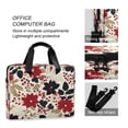 thumbnail image 4 of 16" Laptop Briefcase for Work Travel Laptop Shoulder Bag Carrying Handbag Laptop Case Red and Blacks Holly Leaves, 4 of 8