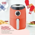 thumbnail image 4 of Rise By Dash Compact Air Fryer Oven with Temp Control Non-Stick Basket, Recipes + Auto Shut Off, 2 Quart - Orange, 4 of 7