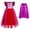 Purple 2pcs, variant on IBTOM CASTLE Kids Girls Witch Costume Tulle Dress Velvet Hooded Cloak Wigs Set Halloween Cosplay Birthday Party Carnival Dress up Outfit 7-8 Years Green 3pcs