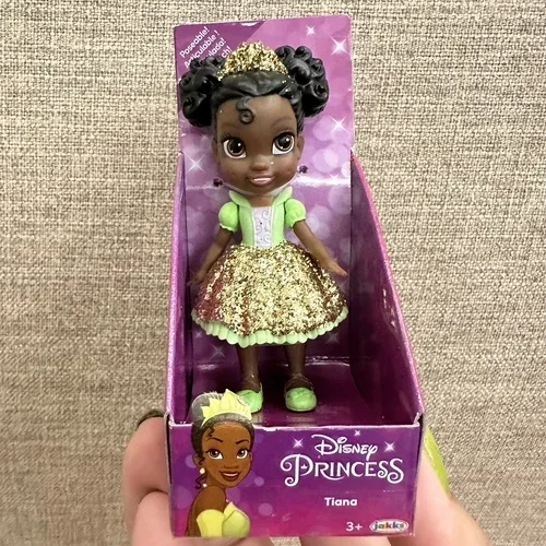 Disney princesa Elsa Rapunzel Anna Tiana Mulan Belle Moana nieve Mini muñecas dibujos animados cuento de hadas princesa figuras de acción regalos para niños