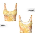 thumbnail image 5 of PAYOHTO Women's Sports Vest Plant Leaves Golden Yellow Quick-drying Breathable Lightweight Elastic Exercise Daily Wear Summer Gift, 5 of 10