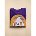 thumbnail image 3 of Halloween Spooky Jack-O-Lantern Sweatshirt Women -Image by Shutterstock, Female Large, 3 of 4