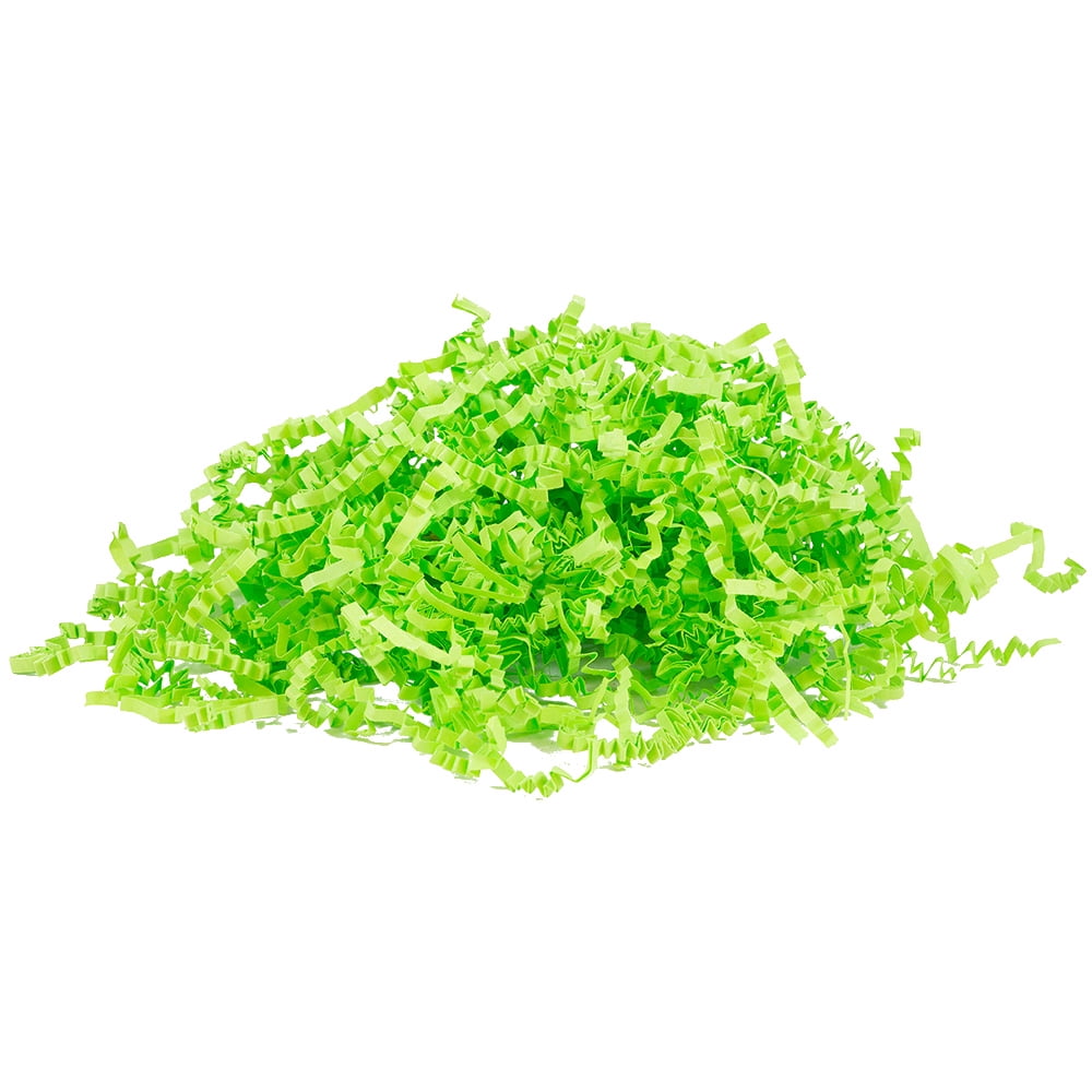 JAM Paper Crinkle Cut Shred Tissue Paper, Lime Green, 20lb/Box