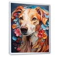 thumbnail image 2 of Designart "Whippet Dog In A Playful Pop Art Style II" Animals Dog Floater Framed Canvas Art Print, 2 of 5