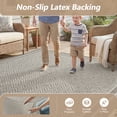 thumbnail image 5 of SIXHOME Outdoor Rugs 8'x10', Farmhouse Bordered Patio Rug, Indoor Outdoor Polypropylene Weave Textured Carpet for Porch, Balcony, RV, Garden, Neutral Gray, 5 of 8
