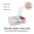 thumbnail image 5 of 3 Compartment Plastic Snack Box Food Storage Container, Wisteria, Designed to Help with Portioning Snacks and Small Meals, 5 of 8