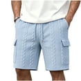 thumbnail image 3 of Thousandth Men Casual Cargo Shorts Elastic Waist Drawstring Summer Shorts Soft Breathable Multi Pocket Everyday Shorts Quilted Shorts for Men, 3 of 9