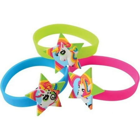 US Toy JA848 Unicorn Party Bracelets - Pack of 12