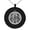 Black, variant on Stainless Steel Torii Samurai Crest Engraved Small Medallion Circle Charm Pendant Necklace