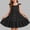 Black, variant on Girls Solid Color Button Up Camisole Dress with Ruffled Sleeves and Flared Hem Casual Princess Style Dress for Toddlers and Kids(Navy,3-4 Years)