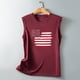 thumbnail image 5 of Camiseta holgada sin mangas con cuello redondo y estampado informal de verano para mujer Pompotops  lopia993369, 5 of 5