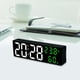thumbnail image 5 of Reloj digital con temperatura Snooze Sunnimix para dormitorio y oficina negro y verde, 5 of 8