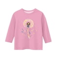 thumbnail image 4 of KAUOD 3/4 Length Sleeve T-Shirt for Girls Round Neck Casual Summer Tunic Tops Teens Basic Tees Embroidered Shirts Pleated Blouse, 4 of 5
