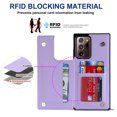 thumbnail image 6 of Compatible with Samsung Note 20 Ultra Case, Crossbody Wallet Case, Adjustable Detachable Lanyard Neck Strap with Kickstand Leather Card Holder Protective Cover for Galaxy Note 20 Ultra,Purple, 6 of 11