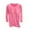 Hot Pink, variant on Womens Long Sleeve Rib Knit Shirt Built In Bra Crew Neck Slim Fit Top Casual Daily Basic Tees Hot Pink M