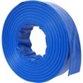 thumbnail image 3 of 2"x100FT  Pool Backwash Hose, Blue Heavy Duty Reinforced PVC Lay Flat Water Discharge Hose for Swimming Pool Filter Pump,with 2 Clamp, 3 of 8